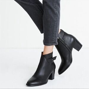 Madewell Kelci Heeled Ankle Boot in Black Size 6